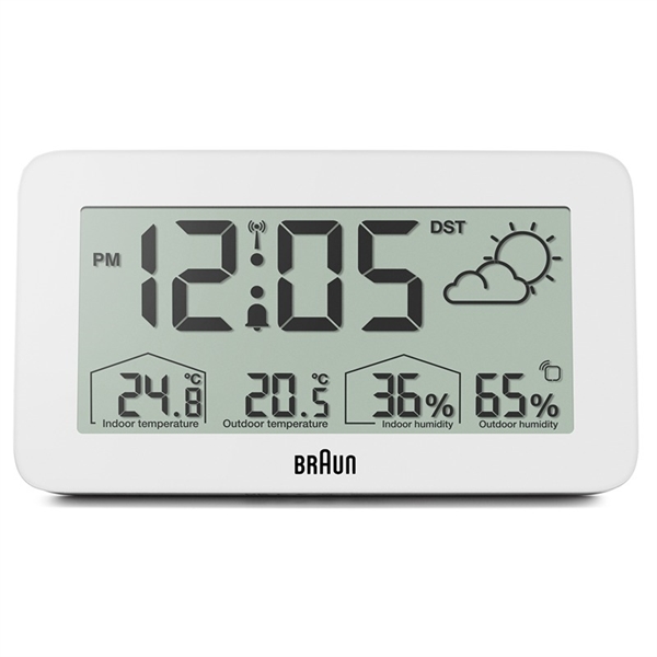Braun BC13WP-DCF Radiostyrd Digital Väderstation, Vit