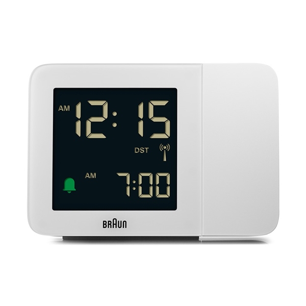 Braun BC15W-DCF Radiostyrd Digital Projektionsväckarklocka, Vit