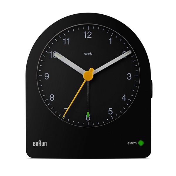 Braun BC22B Analog väckarklocka med nattljus och snooze, svart