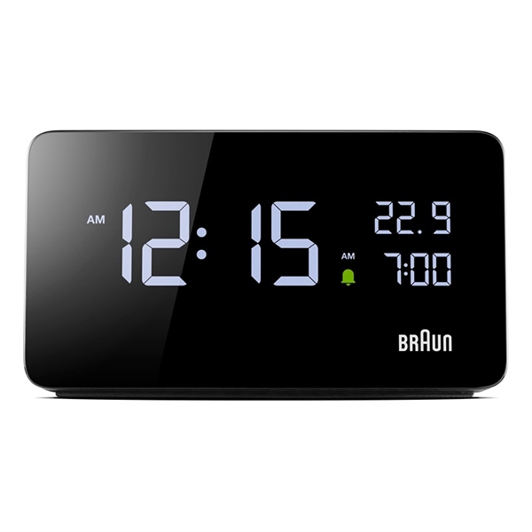Braun BC20BEU Digital väckarklocka med USB-portar, svart