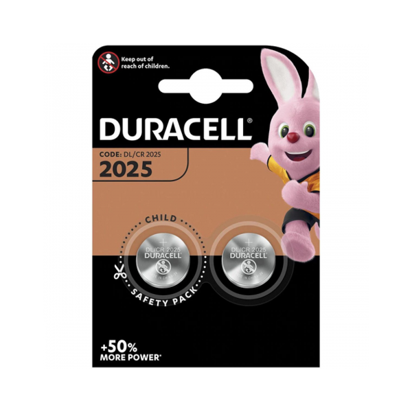 CR2025 Duracell 3V litiumbatteri (2 ST.)