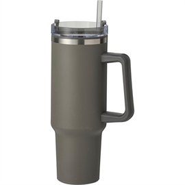 EH Termomugg med lock, sugrör och handtag 1200 ml., Grå