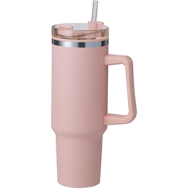 EH Termomugg med lock, sugrör och handtag 1200 ml., Rosa