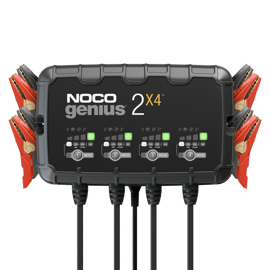 Noco Genius 2x4 laddare 2Ah 6 / 12V kan ladda 4 batterier