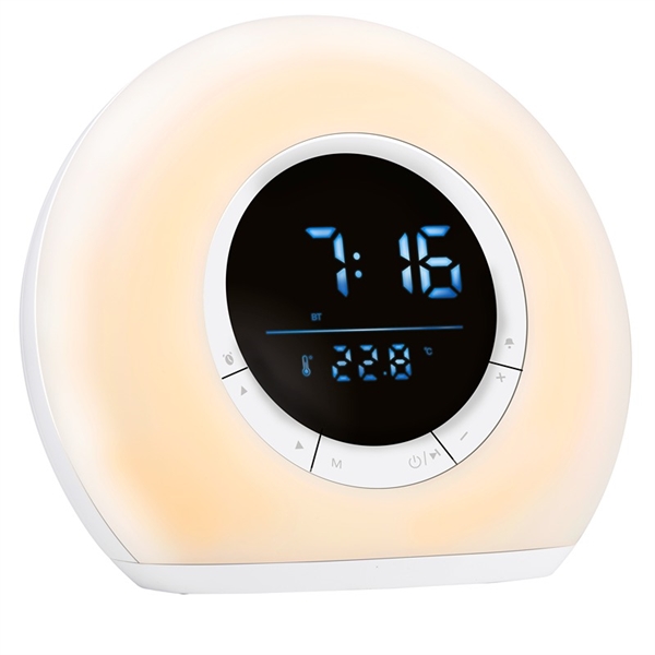 Grundig Wake-up Light Väckarklocka med Radio & Bluetooth-högtalare, Vit