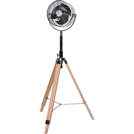 Golvfläkt med 3 hastigheter, justerbar höjd: 85 - 135 cm, svart