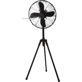 Golvfläkt med Horisontell Oscillation, Justerbar Höjd: 112 - 155 cm, Svart