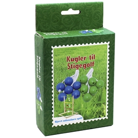 Kulor till steggolf 12 st. Extra spelkulor, blå/grön