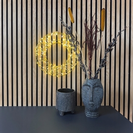 LED ljuskrans Ø: 35 cm med 200 LED – guld med blinkande effekt
