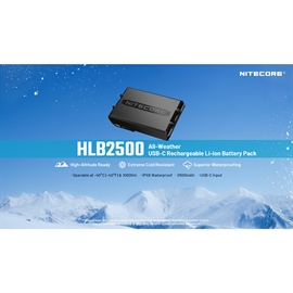 Nitecore HLB2500 2500mAh Li Ion All-Weather Batteri till HA27 UHE och HA29 UHE