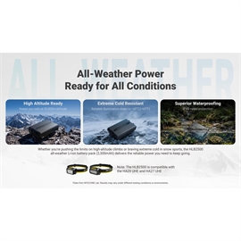 Nitecore HLB2500 2500mAh Li Ion All-Weather Batteri till HA27 UHE och HA29 UHE