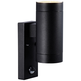 Nordlux Tin Maxi Up- och Down Light, utomhusvägglampa med sensor IP54, svart