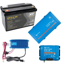 Victron 100Ah Lithium Paketlösning m. 1200W Inverter