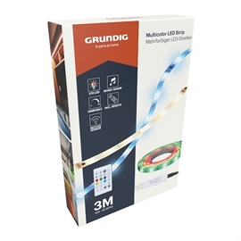 Grundig LED-ljusslinga 3 meter – 270 LED med sensor, flerfärgad