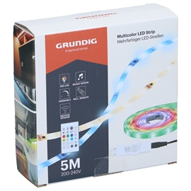 Grundig LED-ljusband 5 meter – 450 LED med sensor, flerfärgat