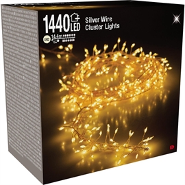 Led Cluster Ljusslinga Silverwire 14,4 m 1440 LED, Varmvit