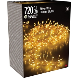 Led Cluster Ljusslinga Silverwire 7,2 m 720 LED, Varmvit