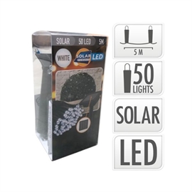 Solar Ljuskedja 50 LED, Vit