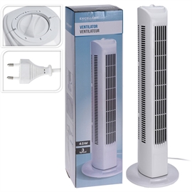 Tornfläkt med horisontell oscillation och 3 hastigheter, H: 80 cm, Vit