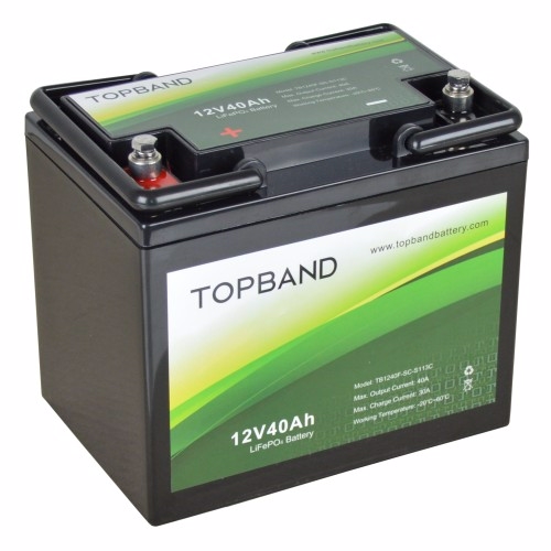 Toppband Litiumbatteri 12 volt 40 Ah