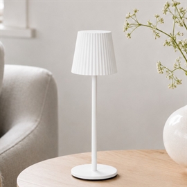 Trådlös bordslampa med touch och dimmer H: 27 cm, vit