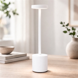 Trådlös Bordslampa med Touch och Dimmer 34 cm, Vit