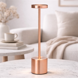 Trådlös bordslampa med touch och dimmer 34 cm, koppar