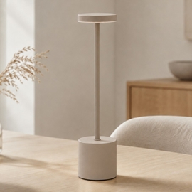 Trådlös Bordslampa med Touch och Dimmer 34 cm, Ljusbrun