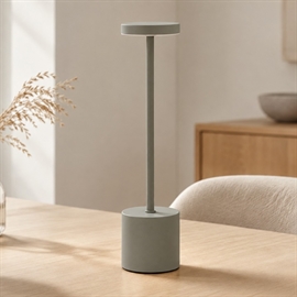 Trådlös Bordslampa med Touch och Dimmer 34 cm, Ljusbrun