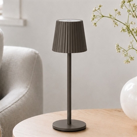 Trådlös bordslampa med touch och dimmer H: 27 cm, ljusbrun