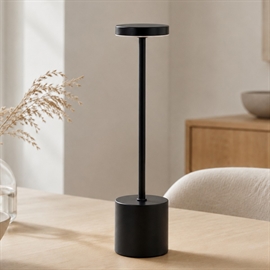 Trådlös bordslampa med Touch och dimmer 34 cm, svart