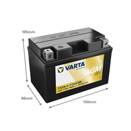 Varta 511 901 014 MC-batteri 12 volt 11Ah (+pol till vänster) 