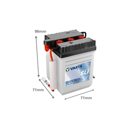 Varta 004 014 001 MC batteri 6 volt 4Ah (+pol till vänster)